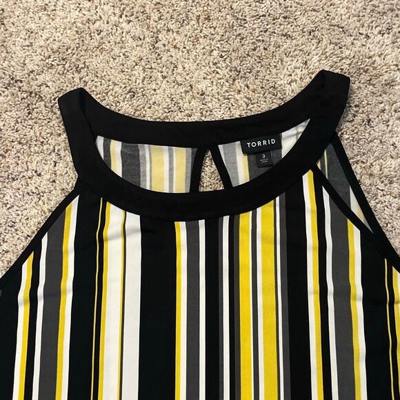 TORRID MULTI STRIPE STUDIO KNIT GODDESS TANK 3X - Picture 3 of 8